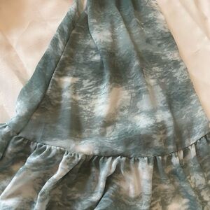 Blue and White Tie-Dye Dress